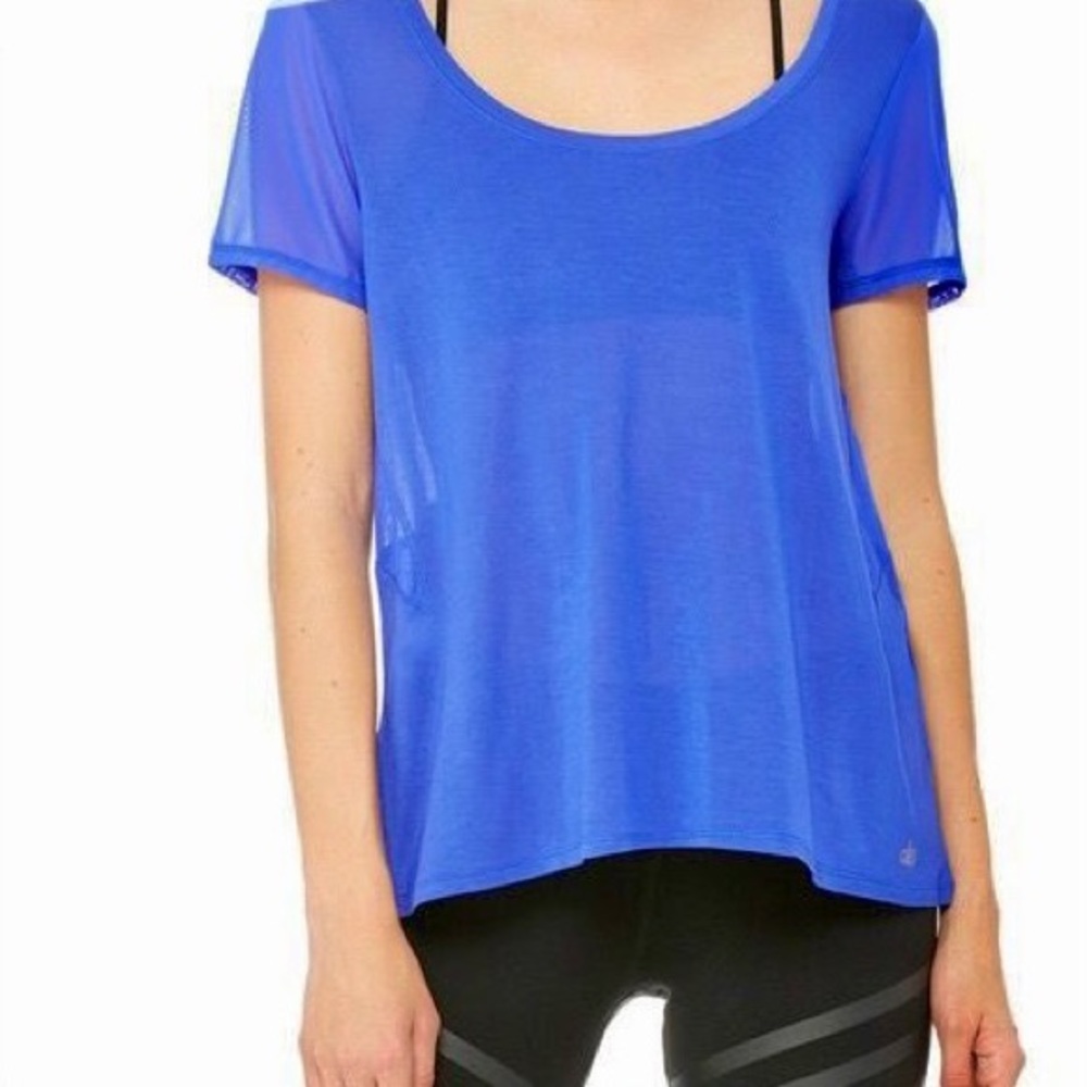 ALO YOGA Luxx Mesh Short Sleeve